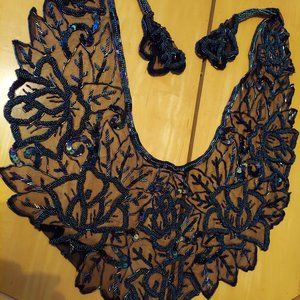 Vintage Net Beaded Collar / Shawl